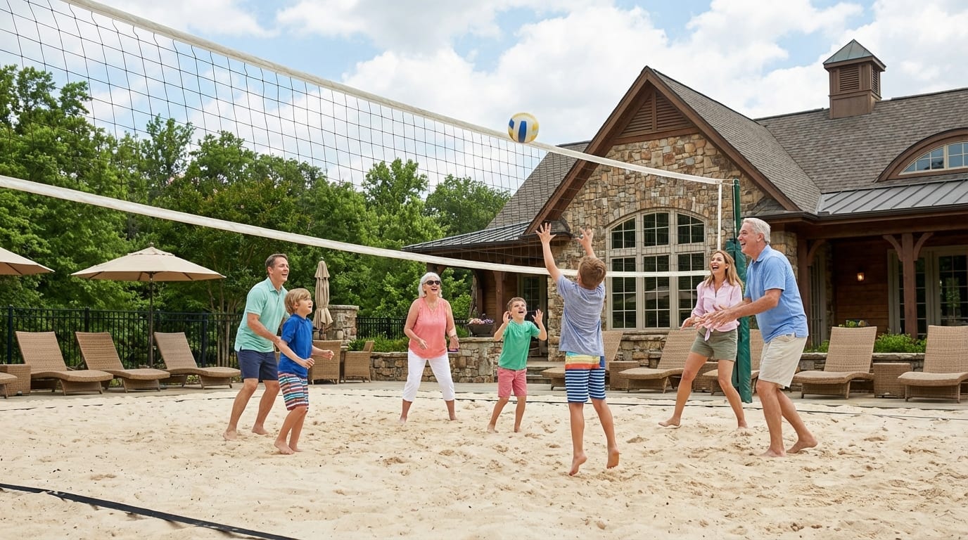 Volleyball court at PCC 9